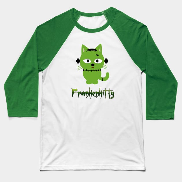 Frankenkitty Baseball T-Shirt by Sinmara